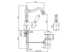 Смеситель для биде Cezares ELITE-BSM2-03-Nc