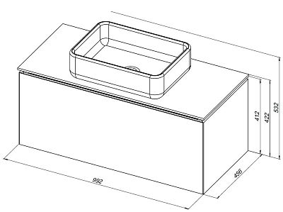 Тумба под раковину Allen Brau Infinity 100 1.21004.WM белый матовый фото 2