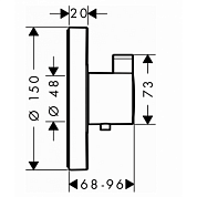Смеситель Hansgrohe ShowerSelect E Highflow 15741000