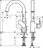 Смеситель для раковины HANSGROHE Vernis Blend 71554000 со сливным гарнитуром, хром фото 3