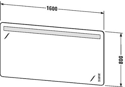 Зеркало с подсветкой Duravit Luv LU976200000 фото 3