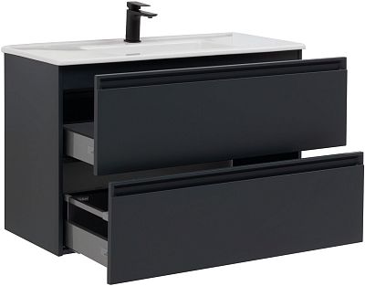 Тумба под раковину Allen Brau Eclipse 100 1.E1003.AM антрацит матовый фото 6