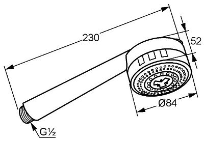 KLUDI ZENTA Душевая лейка 2S, арт. 6070005-00 фото 2