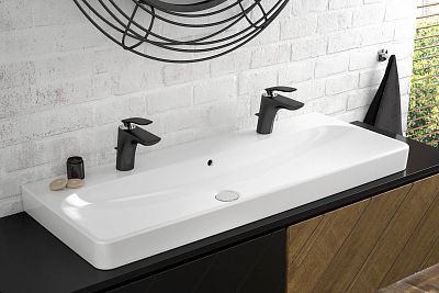 520238775 смеситель BALANCE умывальник (черный) фото 4