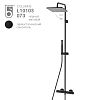 Душевая стойка Bossini Cosmo L10103.073 черный матовый фото 1