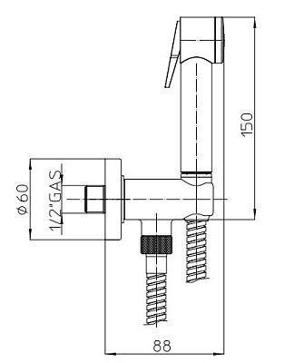 Комплект гигиенического душа Bossini Paloma C69001B.030 фото 2
