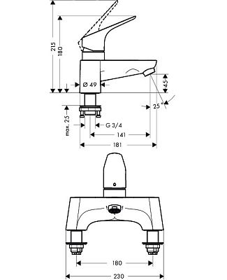 Смеситель Hansgrohe Focus 31523000 фото 2
