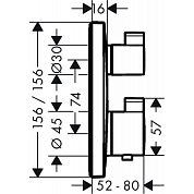 Термостат Hansgrohe Ecostat Square для 2 потребителей 15714670