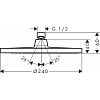 Верхний душ Hansgrohe Crometta S 240 1jet LowPressure 26725000 фото 2