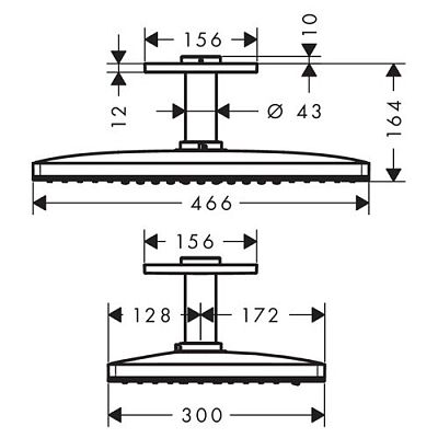 Верхний душ Hansgrohe Rainmaker Select 460 2jet 24004400 фото 3