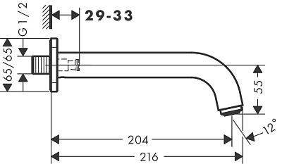 Излив на ванну HANSGROHE Vernis Shape 71460000 Хром фото 4