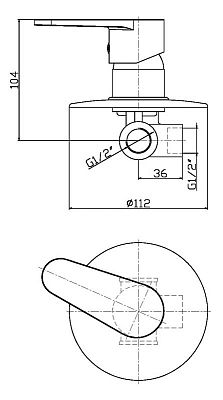 Смеситель для душа Orange Flipo M23-400cr фото 2