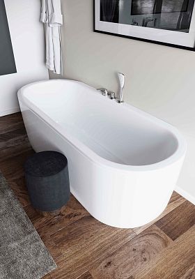 KLUDI BALANCE Однорычажны Смеситель для ванны и душа на 3 отверстия, длина излива 220 мм, арт. 524480575 фото 3