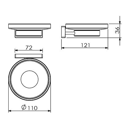 Мыльница керамика к стене (10915A) фото 2