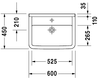 Раковина подвесная Duravit Strack 3 0307600000 60х45 см фото 4