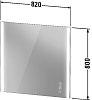 Зеркало с подсветкой Duravit XViu XV70420B1B1 Champagne Matt фото 2