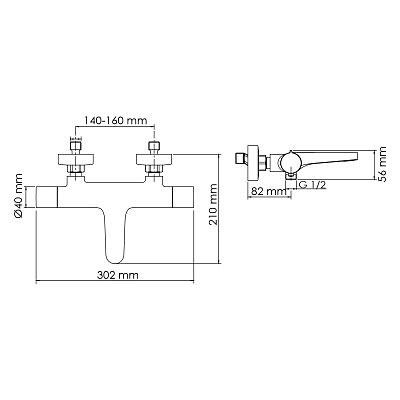 Elbe 7411 Thermo Термостатический смеситель для ванны фото 11