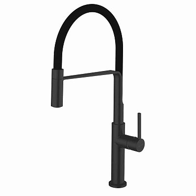 Смеситель для кухни с съемным изливом Clever Chef SLIM NEGRO 60146 черный фото 1