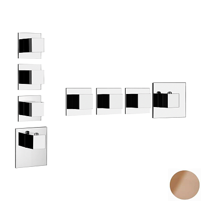 Смеситель Gessi Quadro Wellness 43206-708 шлифованная медь фото 1