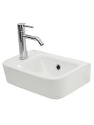 AQM5006L Умывальник с отверстием под смеситель. Левый. 375х245х135