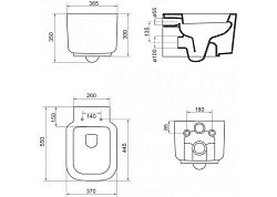 Унитаз подвесной BelBagno Vaso BB127CH