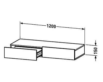 Полка с ящиком Duravit DuraStyle DS827105353 каштан темный фото 2