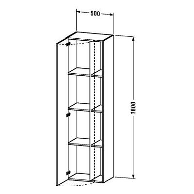 Шкаф Duravit DuraStyle DS1249L1818 белый матовый фото 2