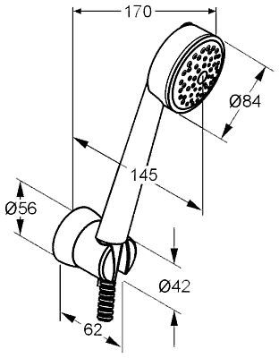 6065005-00 Душевой гарнитур ZENTA (хром) фото 2