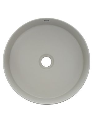 AQM5012 Раковина накладная круглая, цвет светло-серый матовый. 355x355x120 фото 3