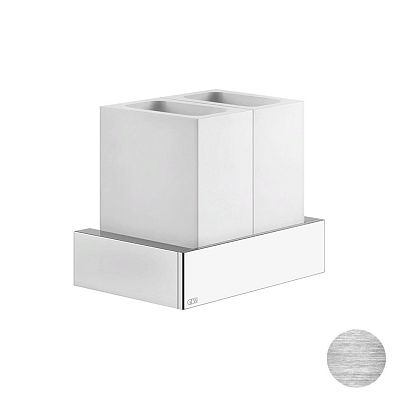 Стакан двойной Gessi Rettangolo Shower 20810-707 шлифованный черный металл фото 1