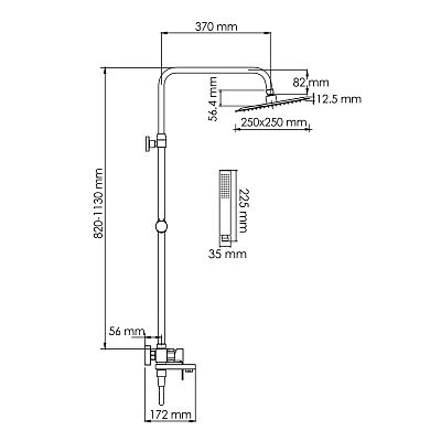 A277.255.218.BM Душевой комплект со смесителем фото 4