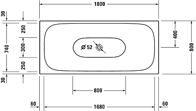 Акриловая свободностоящая ванна Duravit XViu 700443000B10000 белая фото 5