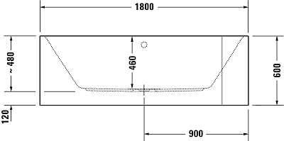 Акриловая ванна Duravit Happy D2 Plus 700449800000000 1800 х 800 c двумя наклонами для спины, с интегрированной акриловой панелью и ножками, угловая, белая/графит супер матовый фото 6