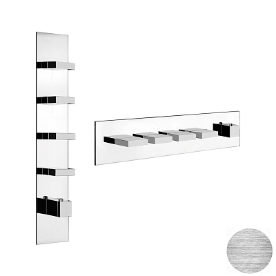 Смеситель Gessi Rettangolo Wellness 43028-707 шлифованный черный металл фото 1