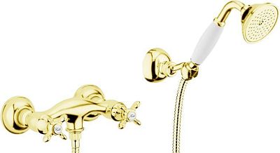 Смеситель для душа Webert Ottocento OT760101 Золото/белый фото 1