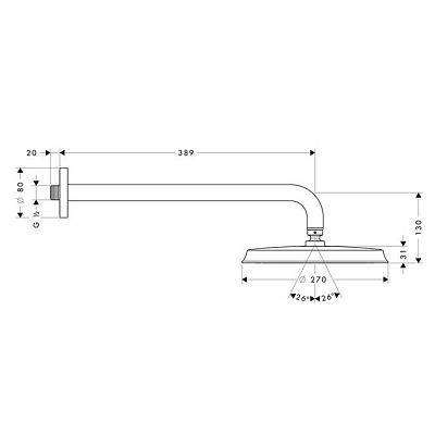Верхний душ Hansgrohe Raindance Classic AIR 27424000 фото 2