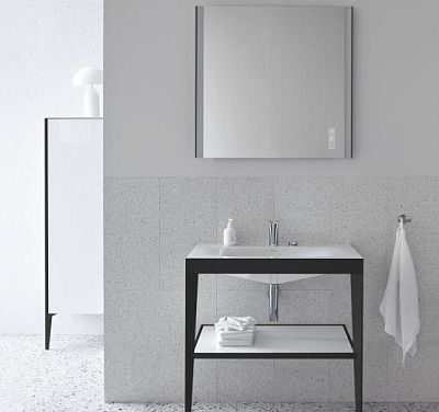Зеркало с подсветкой DURAVIT XViu XV70320B2B2 820 мм х 800 мм, версия Sensor, чёрный матовый фото 5