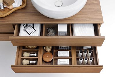 Тумба под раковину Laufen Alessi One 4.2412.2.097.631.1 120 см, белый лак, 4 ящика, вырез справа для 8.1897.1 фото 5