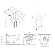 CK70H1103B Spirit V2.0 набор подвесной унитаз с гиг.душем, черный