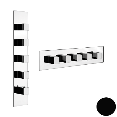 Смеситель Gessi Quadro Wellness 43008-299 черный фото 1