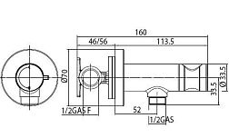 Комплект гигиенический Bossini Paloma Brass E37005B.030