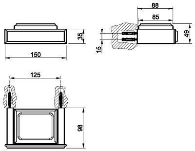 Мыльница Gessi Eleganza Accessories 46401-713 античная латунь фото 2