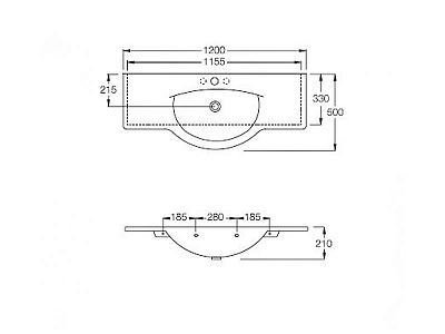 Раковина подвесная Hatria Sophie Y0HE01 фото 2