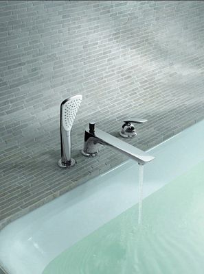 KLUDI BALANCE Однорычажный смеситель для ванны и душа на 3 отверстия, длина излива 220 мм, арт. 524470575 фото 4