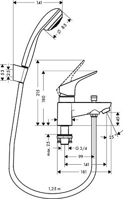 Смеситель Hansgrohe Focus 31521000 фото 2