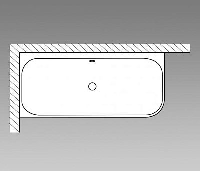 Акриловая ванна Duravit Happy D2 Plus 700449800000000 1800 х 800 c двумя наклонами для спины, с интегрированной акриловой панелью и ножками, угловая, белая/графит супер матовый фото 4