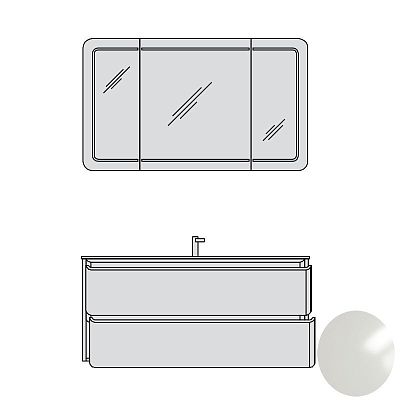 Тумба под умывальник Pelipal Evo EO-WTUSL 01 8750/470 фото 2