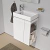 Тумба асимметричная Laufen Pro S 4.8300.1.095.475.1 для раковины Pro S 8.1595.5, дверца слева, полки справа, белый глянцевый фото 3
