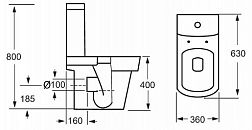 Унитаз напольный BelBagno Mattino BB1060CPR