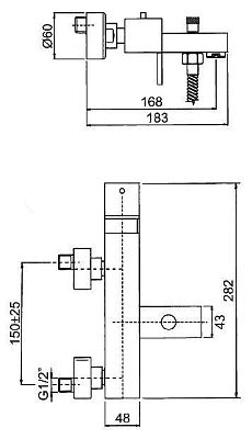 Смеситель Fima Carlo Frattini Brick F4044/1CR фото 2